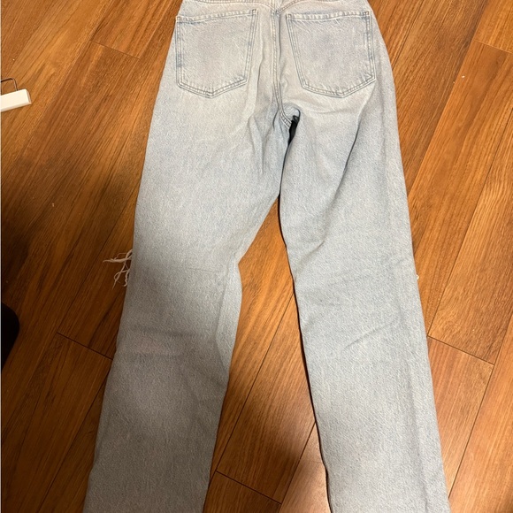 PacSun Light Blue Ripped Straight Leg Jeans - Picture 2 of 2